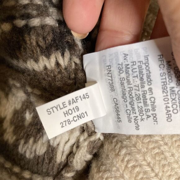 J.Crew Lambswool Fair Isle Crew Neck Sweated Beige Men's Sweater Size Large NWT - Picture 8 of 11